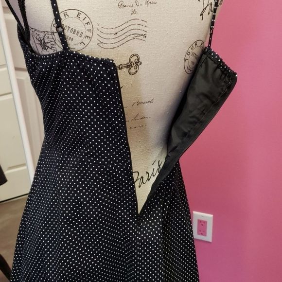 NWOT 💕💕 Love Culture Navy Blue Polka Dot Dress - Picture 4 of 11